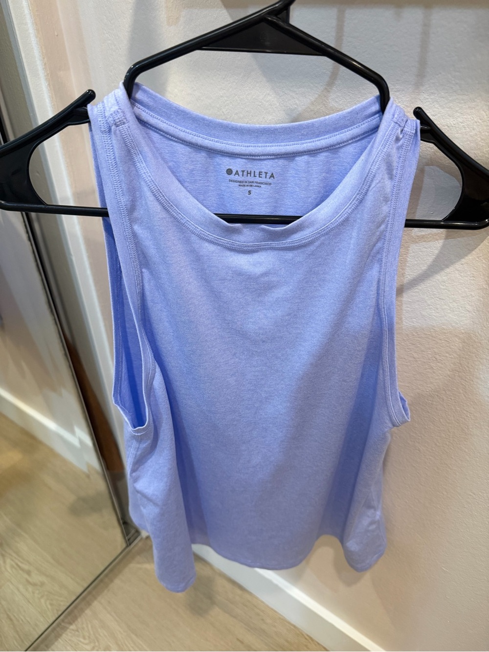 Athleta Lavender Heather Scoop Neck Workout Tank Top Size Small